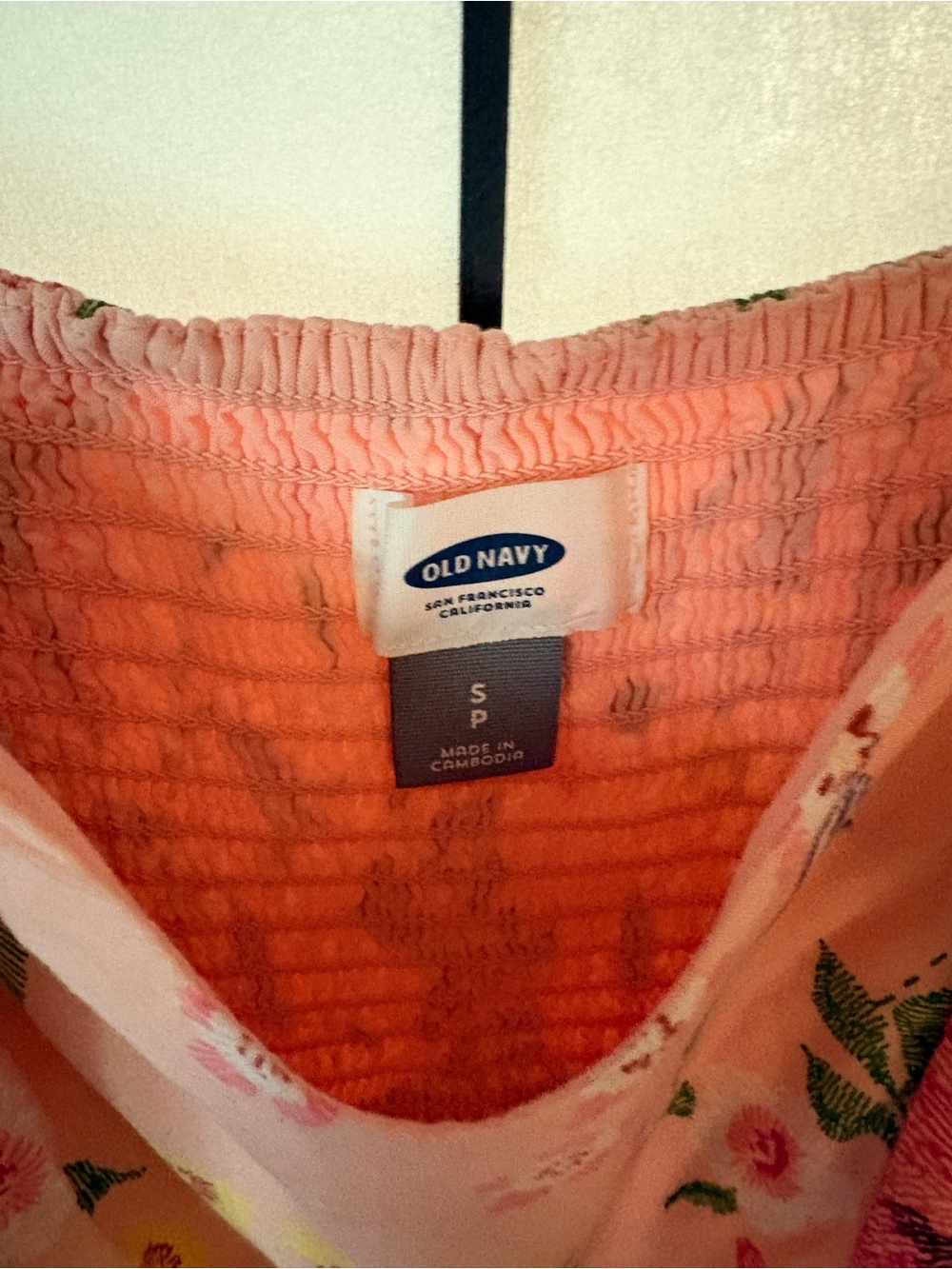 Old Navy Coral Pink Floral Slip Dress - Picture 4 of 4